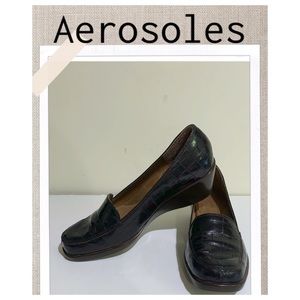 Aerosoles Shoes Loafers ‘Final Exam’ Style crocodile leather design Size 6.5